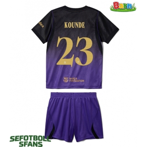 Barcelona Jules Kounde #23 Bortaställ Barn 2026-27 Kortärmad (+ Korta byxor)